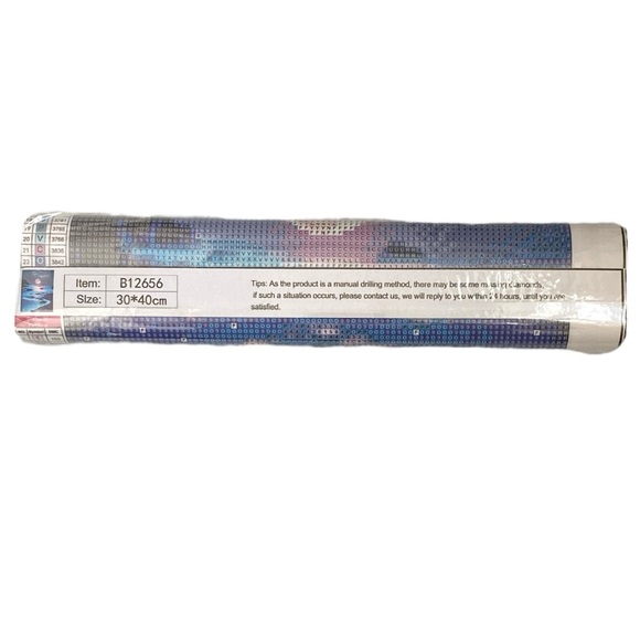 DIY Moonlit Ocean with Glowing Waves Diamond Painting Kit Blue Size 30x40cm - Picture 2 of 10